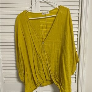 New Collection Mustard V-Neck Blouse